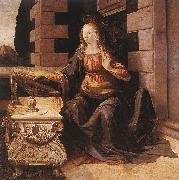 LEONARDO da Vinci The Annunciation oil painting